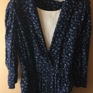 Silk S.L. Fashions, RN67563, Dark Blue flowered